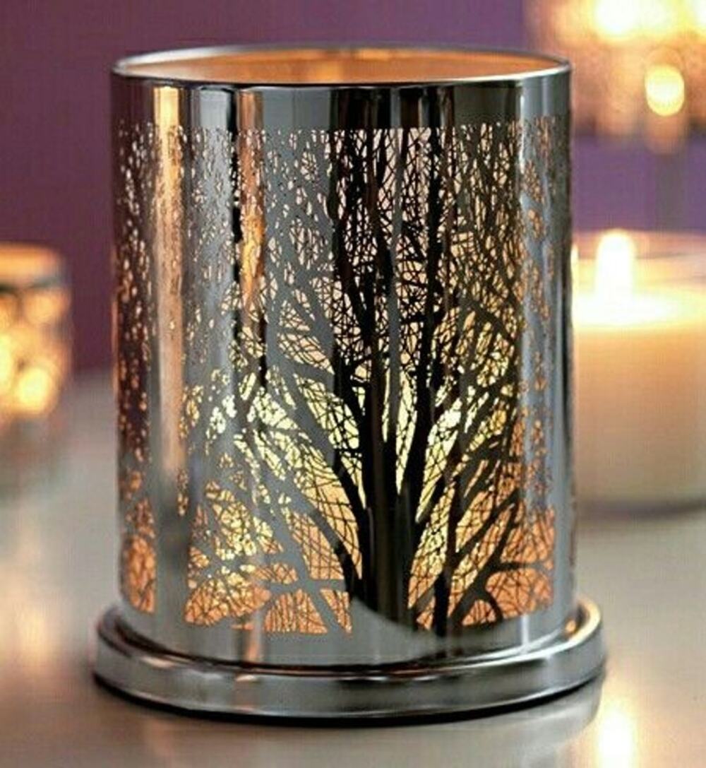 PARTYLITE ENCHANTED WOODLAND VOTIVE HURRICANE – RARE RETIRED – NIB – P90931